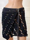Black Ladder Knit Skirt - Size S-Sania Parvez-APOC STORE