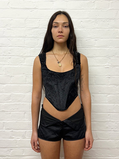 Studded Velvet Corset-Ella Roberts-APOC STORE