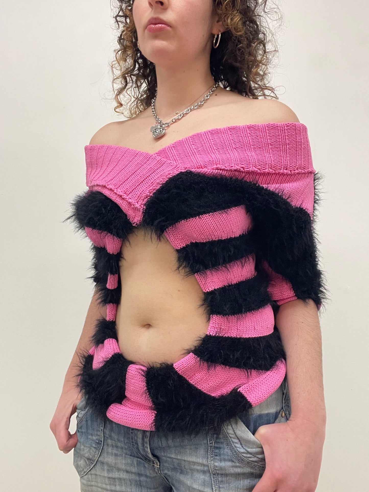 Belly-button Knit Top-Scar Kennedy-APOC STORE