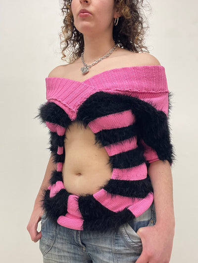 Belly-button Knit Top-Scar Kennedy-APOC STORE
