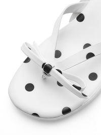 Polka Dot Flip-flops White-EMPTY BEHAVIOR-APOC STORE
