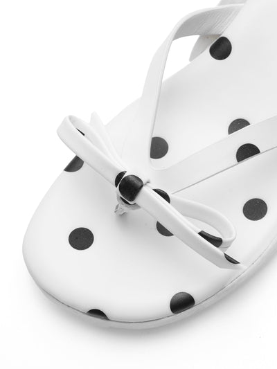 Polka Dot Flip-flops White-EMPTY BEHAVIOR-APOC STORE