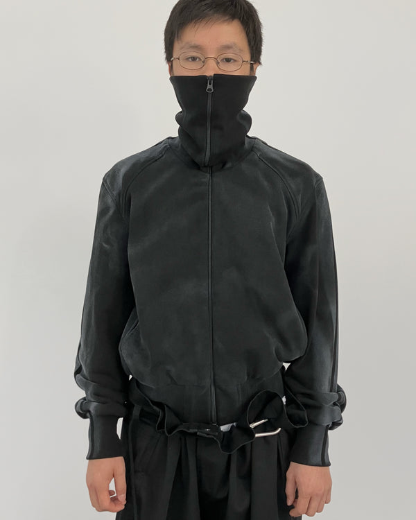 SPRAYED TRACK ZIP-UP BLACK-EGNARTS-APOC STORE