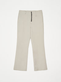 Distressed Wool Flair fit Pants 001 - Beige-Taekh-APOC STORE