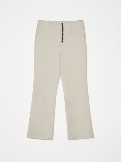 Distressed Wool Flair fit Pants 001 - Beige-Taekh-APOC STORE