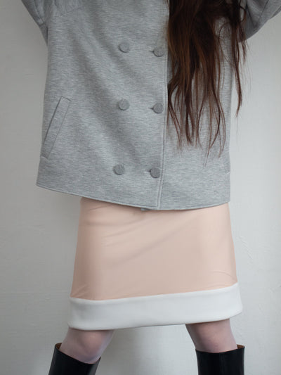 Marshmallow Skirt Coral-mesh blanca-APOC STORE