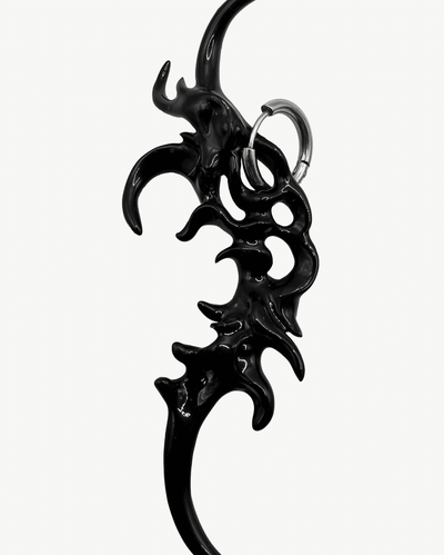 Organic Form Earrings Black-WHYNOEN-APOC STORE