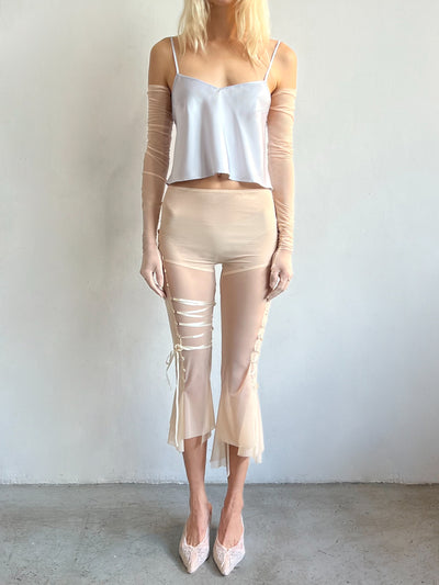 Mesh capri with lacing on the sides-Nastyamasha-APOC STORE