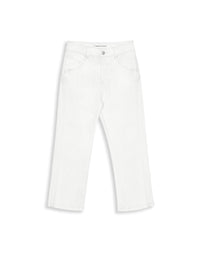 White Stretch Slit Denim-TRINITE Studio-APOC STORE