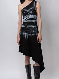 Lingerie dress black-Kenza Iatrides-APOC STORE