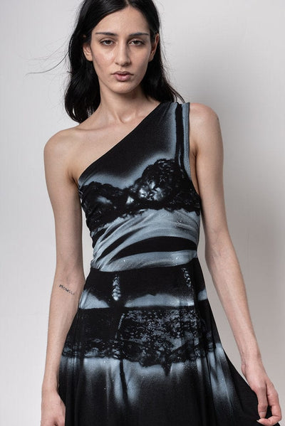 Lingerie dress black-Kenza Iatrides-APOC STORE