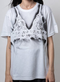 Bra T-shirt white-Kenza Iatrides-APOC STORE
