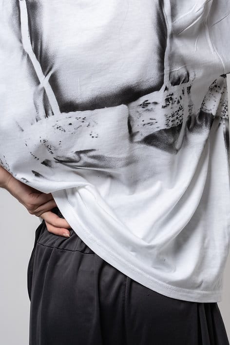 Bra T-shirt white-Kenza Iatrides-APOC STORE