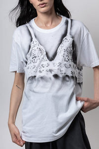 Bra T-shirt white-Kenza Iatrides-APOC STORE