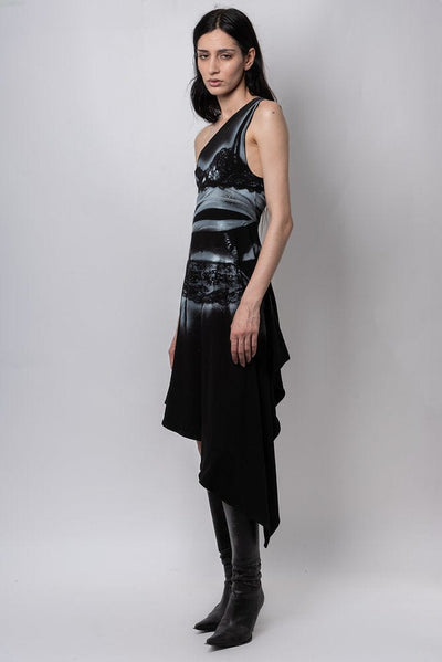 Lingerie dress black-Kenza Iatrides-APOC STORE