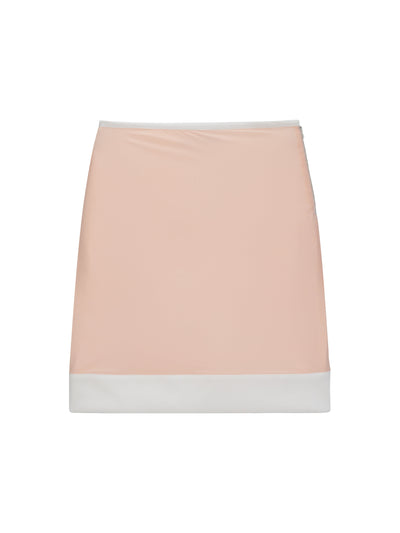 Marshmallow Skirt Coral-mesh blanca-APOC STORE