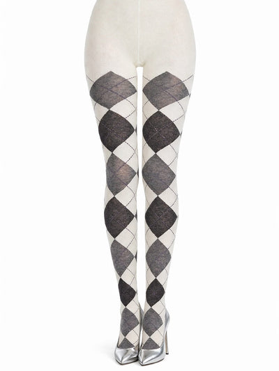 Classic Naomi Tights White and Grey-LAKRAS-APOC STORE