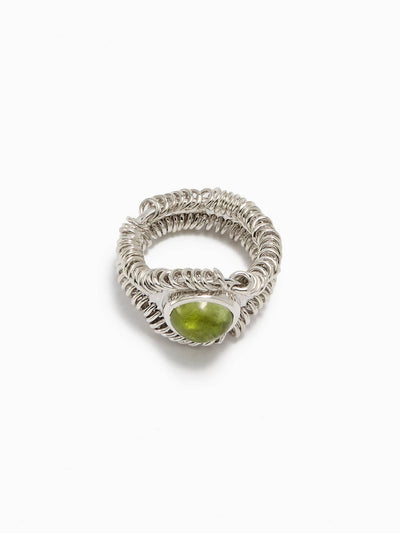 Barnacle Ring Small - Peridot-Zohra Rahman-APOC STORE