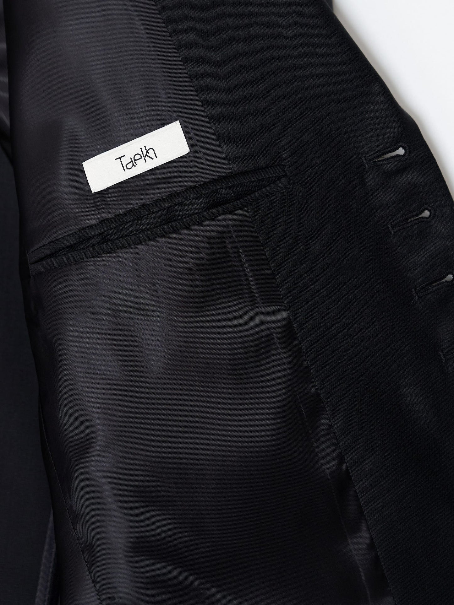 Glitched Sleeve Tailored Jacket 001 _ Black-Taekh-APOC STORE