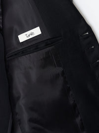 Glitched Sleeve Tailored Jacket 001 _ Black-Taekh-APOC STORE