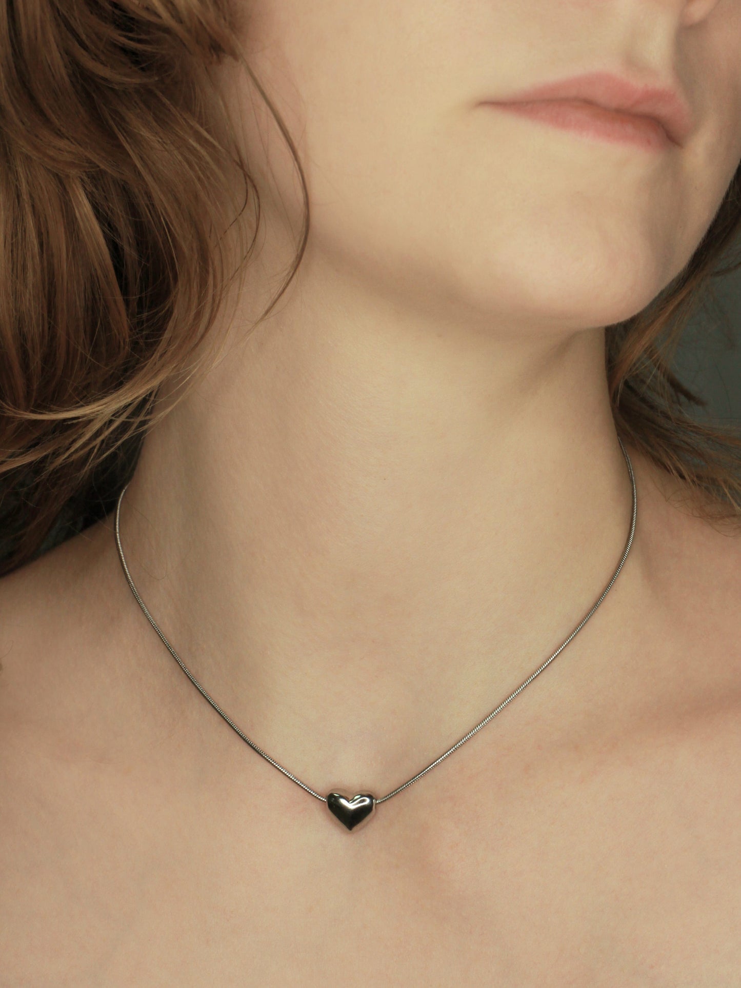 Baby heart necklace Silver-Marland Backus-APOC STORE