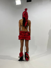 Red Mohawke Dress-Alectra Rothschild / Masculina-APOC STORE