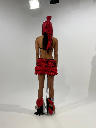Red Mohawke Dress-Alectra Rothschild / Masculina-APOC STORE