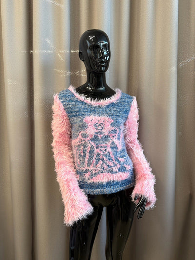 "Peeing trans princess" jumper rose/blue