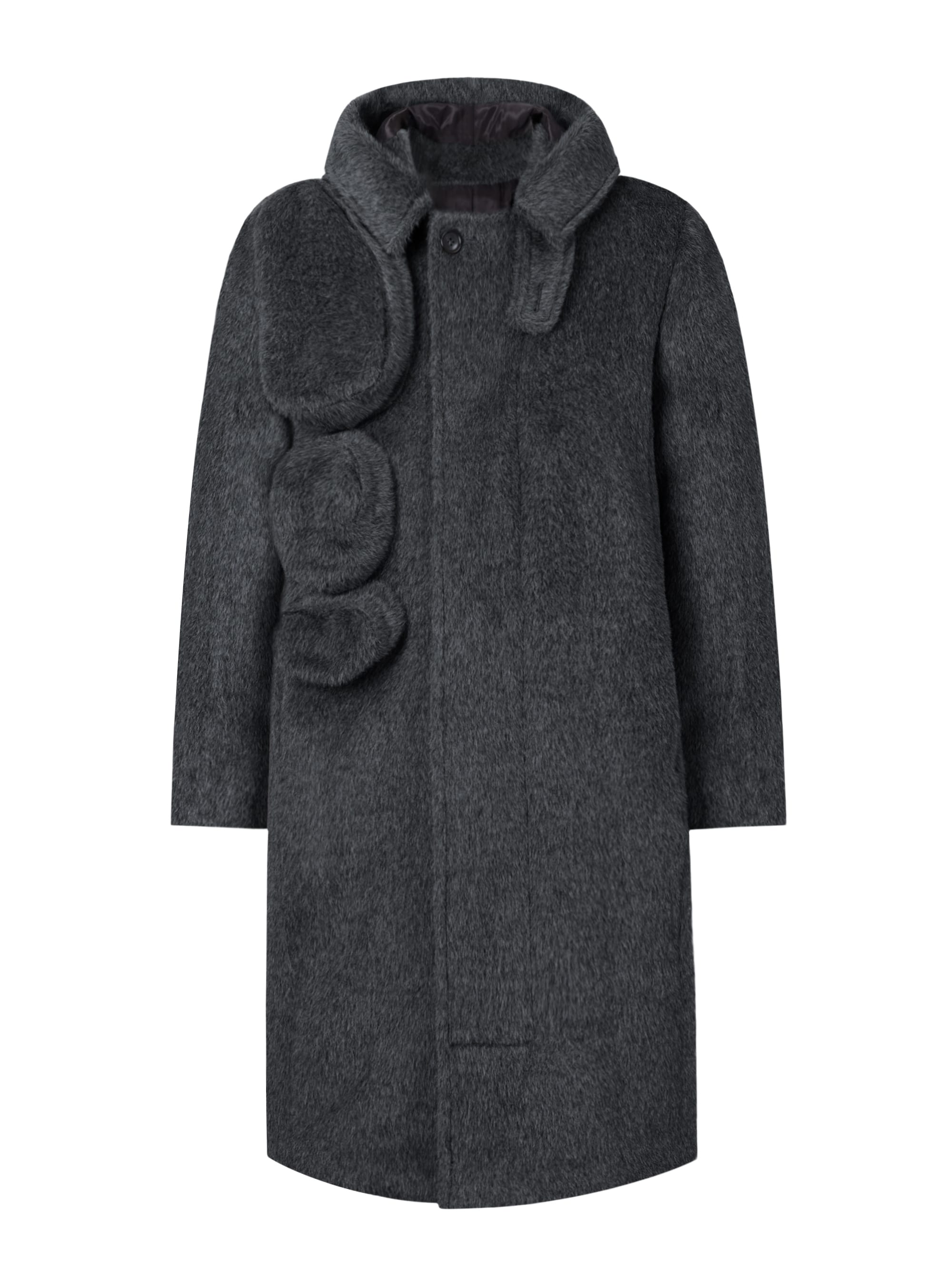 Architectural Hood Alpaca Coat (Graphite Grey) – APOC STORE