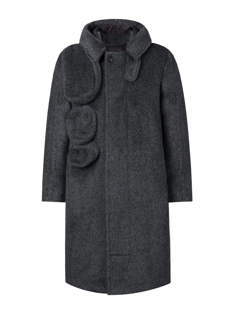 Architectural Hood Alpaca Coat (Graphite Grey) – APOC STORE