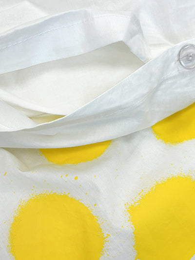 White / Yellow Polka Duvet-Pattern Chineso-APOC STORE
