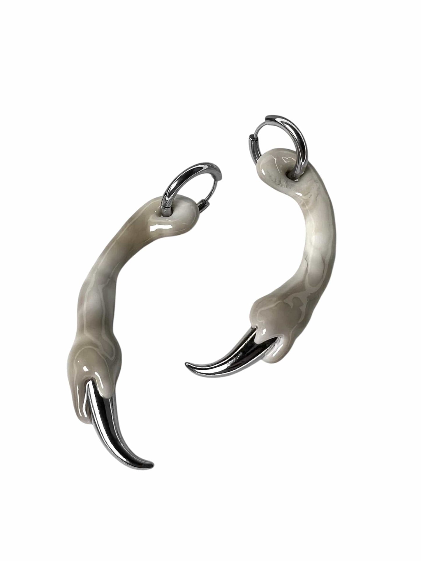 Bone earrings with spikes