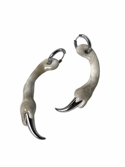 Bone earrings with spikes