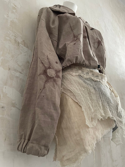 spirit animal linen jacket-Snake Divine-APOC STORE