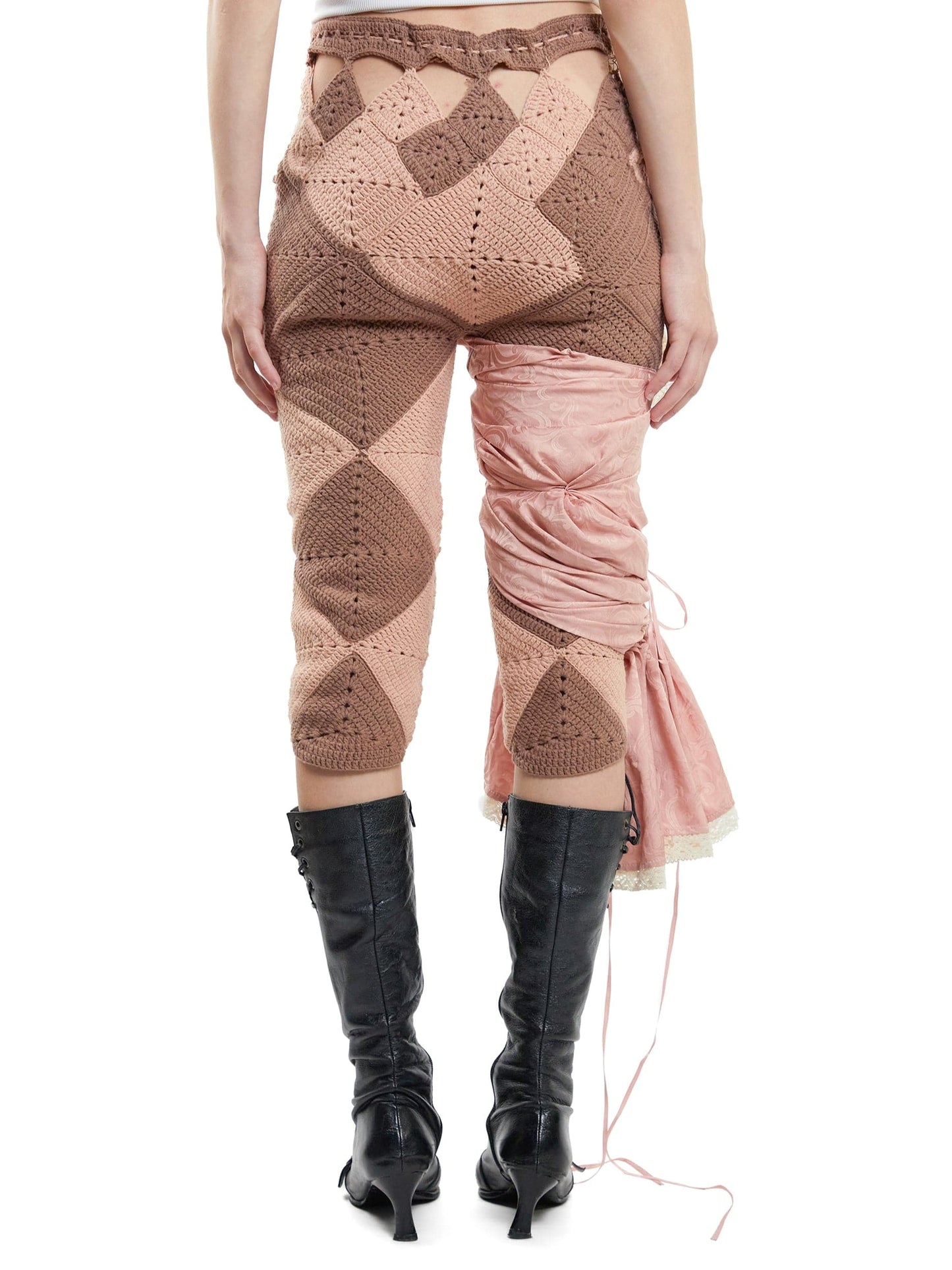 Silk Draped Trousers-LAKRAS-APOC STORE