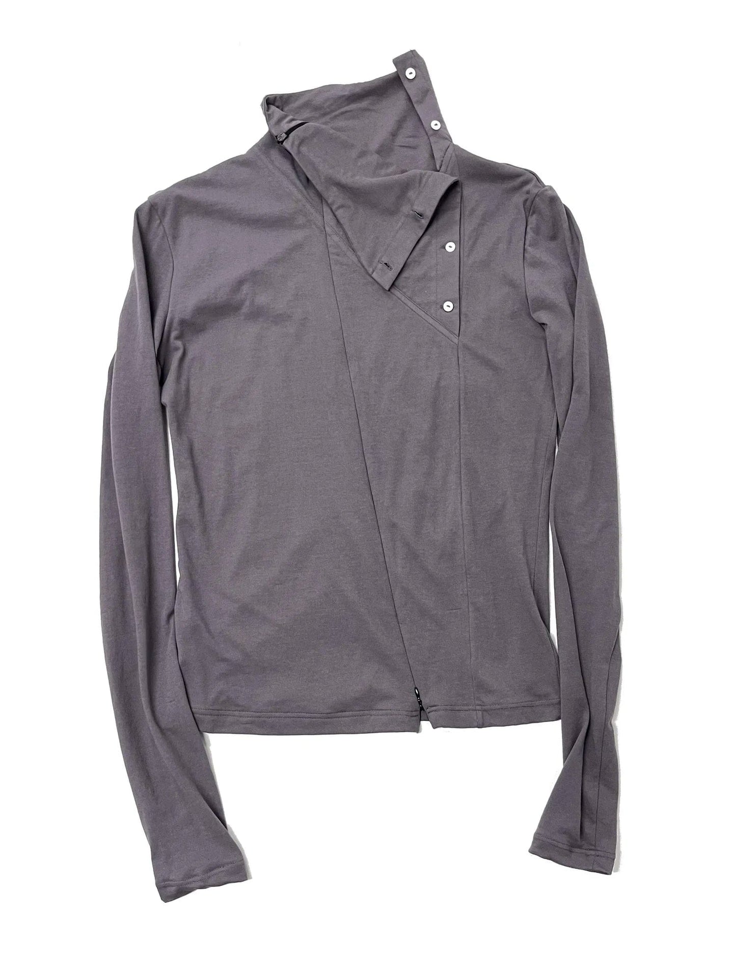 Triple opening long sleeves top - Grey-ALA TIANAN-APOC STORE