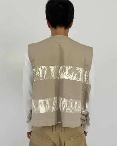 PAINTED VEST BEIGE-EGNARTS-APOC STORE
