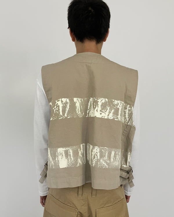 PAINTED VEST BEIGE-EGNARTS-APOC STORE
