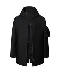 Layered Zip Hood Jacket-MINKIMHO-APOC STORE