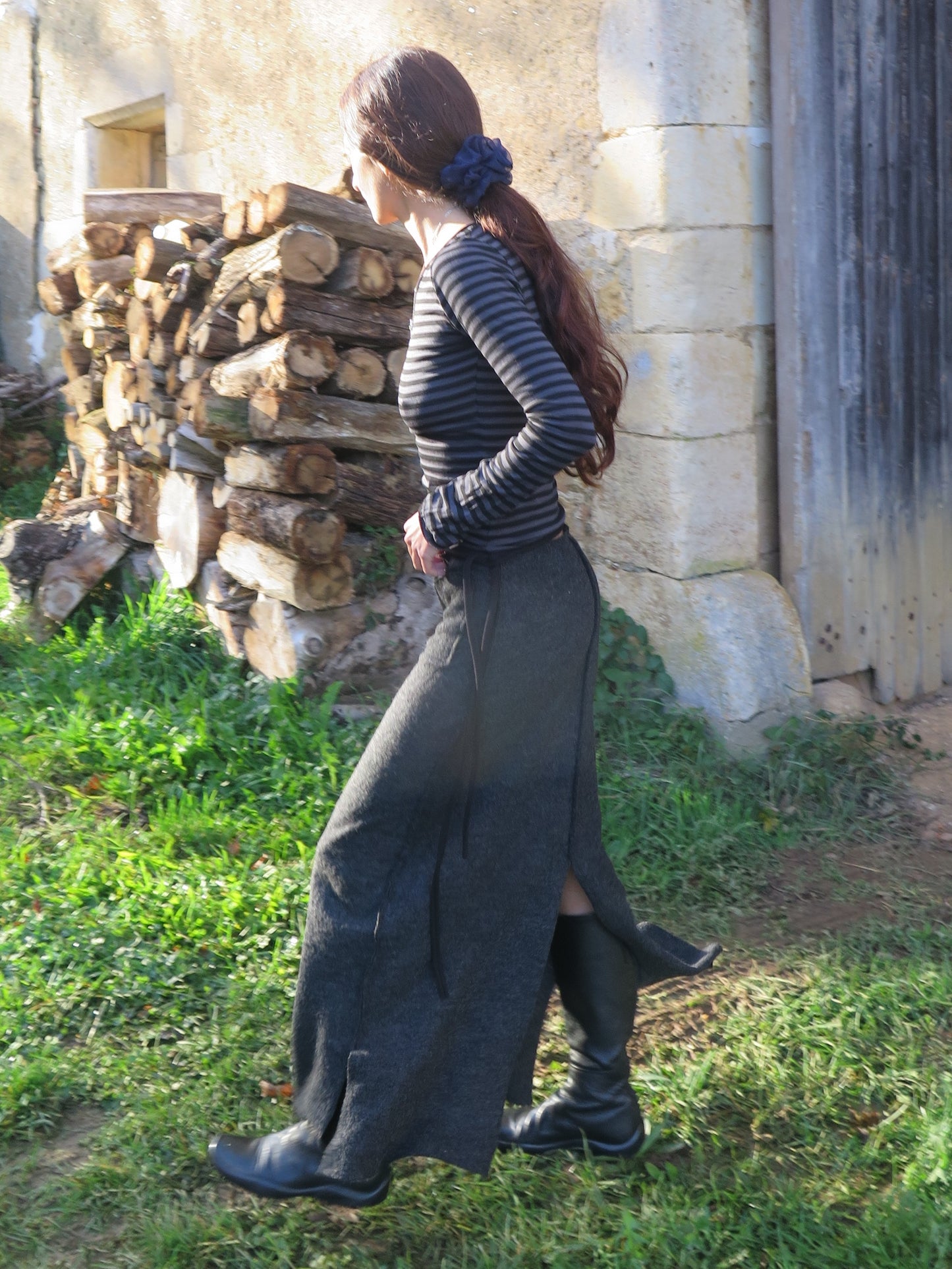 Kali skirt grey-ATH-APOC STORE