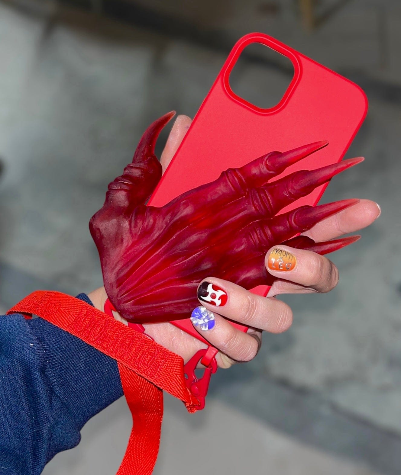 X LEO OFFICIAL Claw Phone Case - Red-Naomi Gilon-APOC STORE