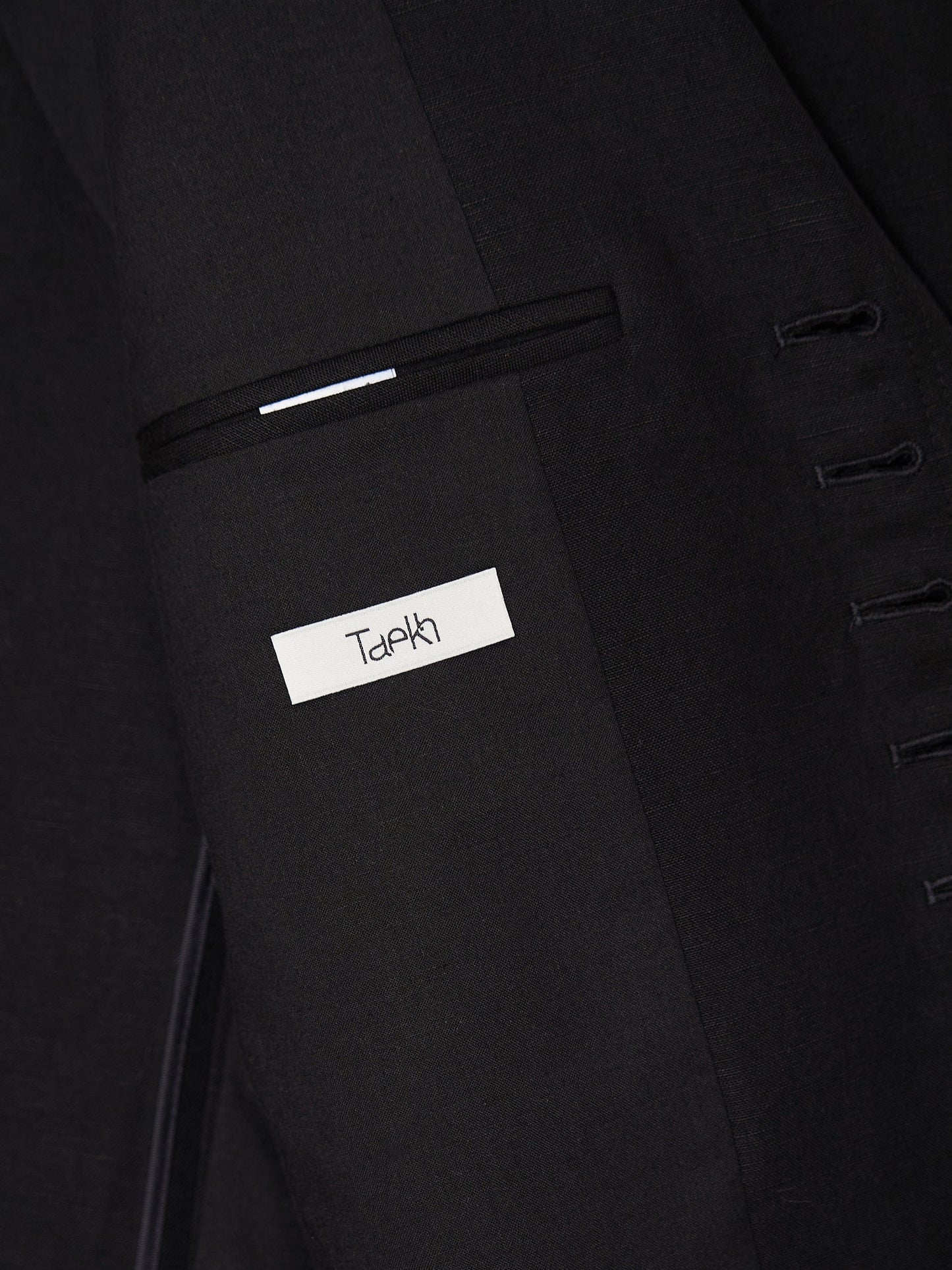 Glitched Summer Sleeve Tailored Jacket 001 _ Black-Taekh-APOC STORE