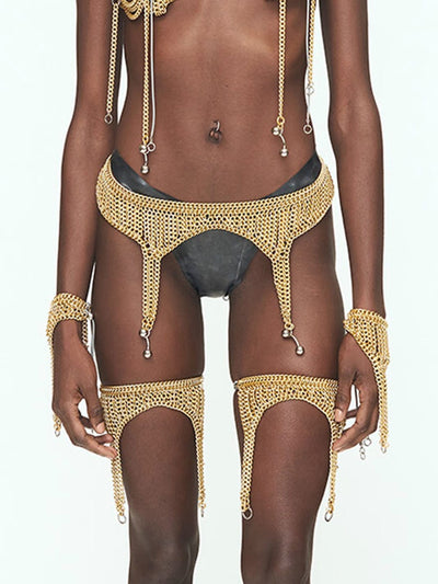 GOLD CHAINS Waist Garter Belt-JALACONDA-APOC STORE