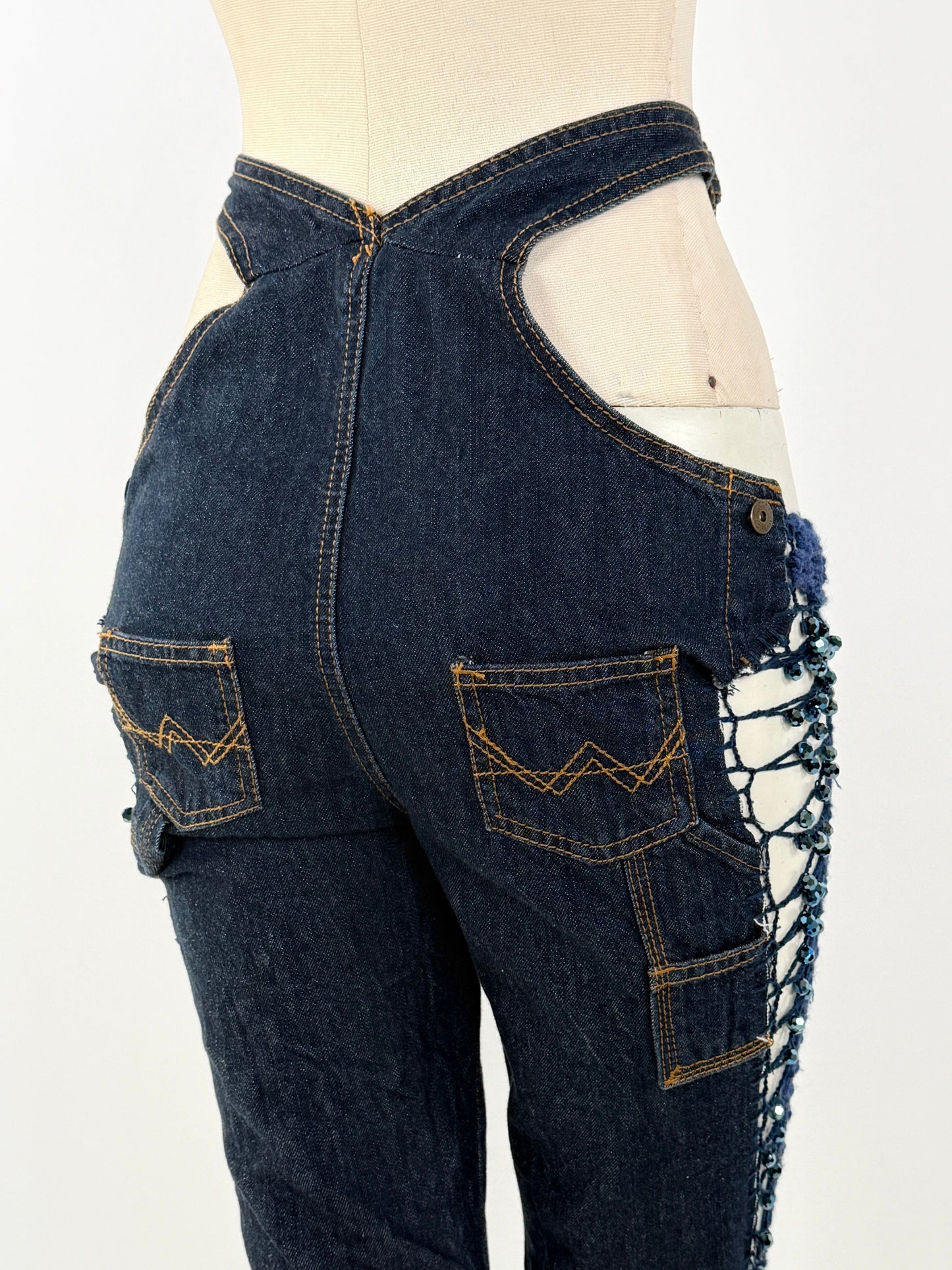 Mini Overall Denim Shorts-Lou de Bètoly-APOC STORE