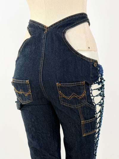 Mini Overall Denim Shorts-Lou de Bètoly-APOC STORE