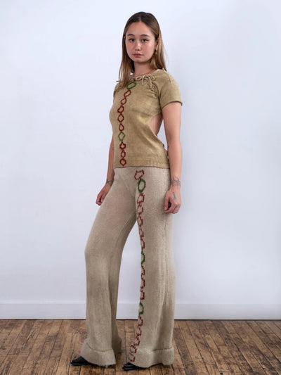 Heritage Raglan Lace-Up Cotton Short-Sleeve Shirt-GRACE GUI-APOC STORE