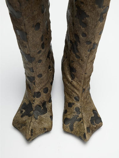 DRAGO WIDE-CALF BOOTS - SPOTTED BROWN-BHIVE-APOC STORE