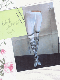 BLACK STOCKING TIGHTS-Kenza Iatrides-APOC STORE