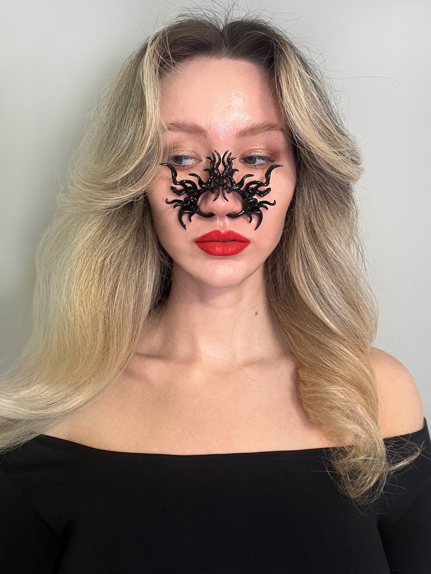 Black Nose cuff Medium-WHYNOEN-APOC STORE