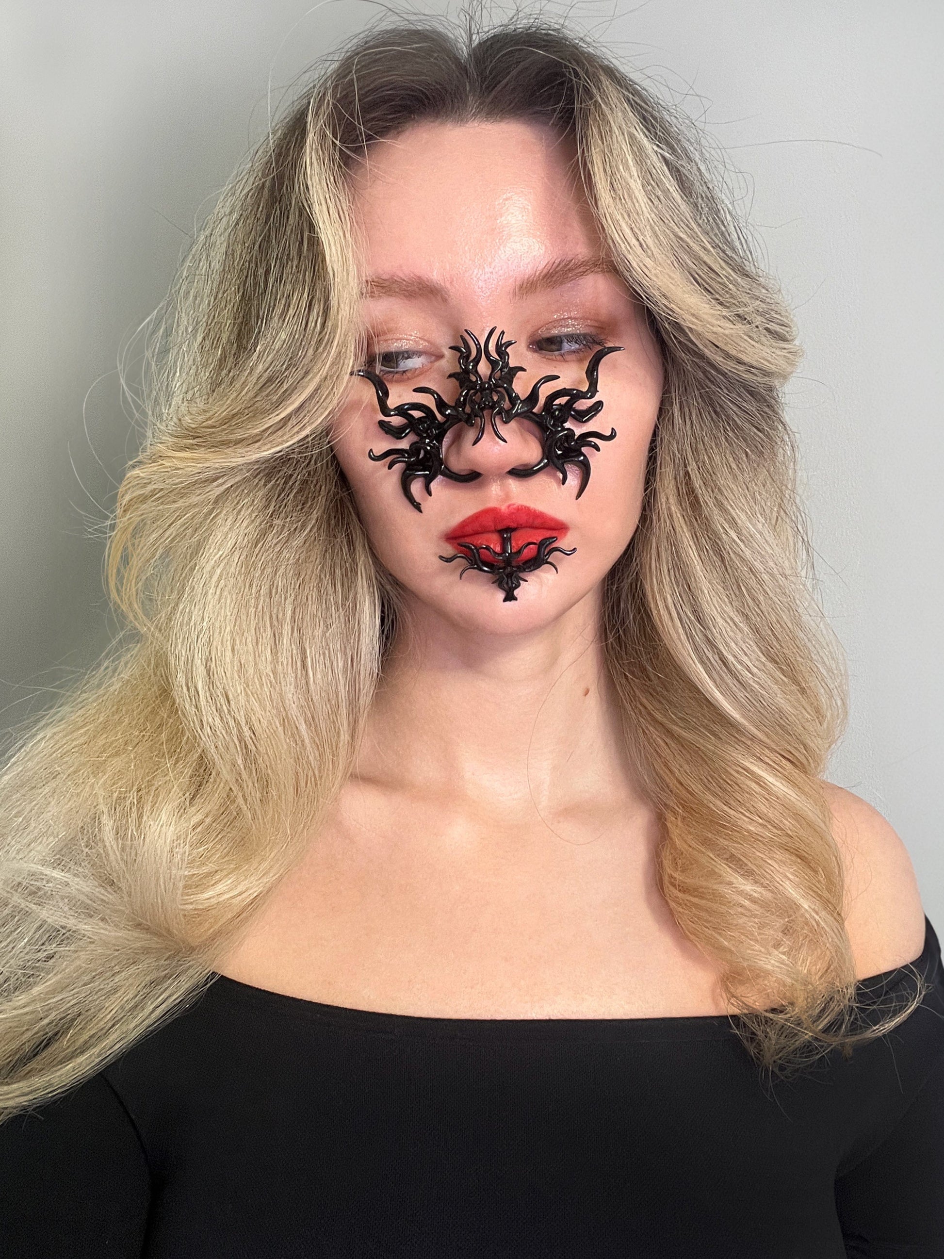 Black Nose cuff Medium-WHYNOEN-APOC STORE